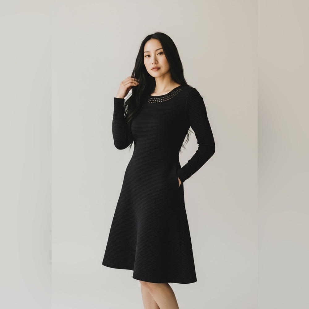NWT Classic Black Fit & Flare Dress – Size Small